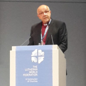 ILC Chairman Voigt addresses the LWF assembly.